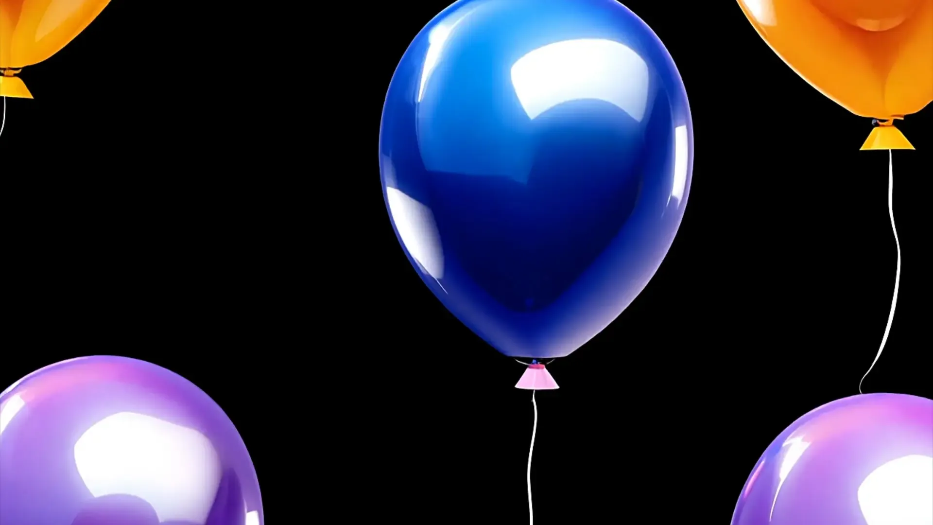 Vibrant Balloon Overlay for Celebratory Video Projects